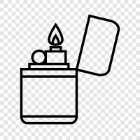 BIC, lighter fluid, butane, cigarette lighter icon svg