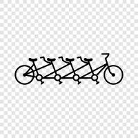 bicycle, two cyclists, tandem, bicycle riding icon svg