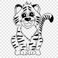 big cat, feline, felidae, Bengal tiger icon svg