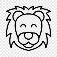 big cat, king of the jungle, powerful, brave icon svg