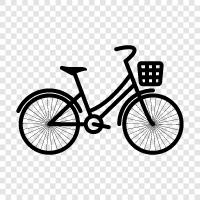 Fahrradständer, Fahrradteile, Fahrradwege, Fahrradverleih symbol