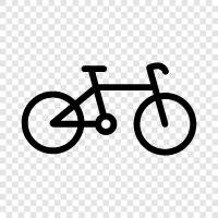 Езда на велосипеде, велосипед, велосипедная полоса движения, парковка на велосипеде Значок svg