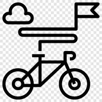 bike trails, bike paths, mountain bike trails, touring bike trails icon svg