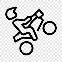 Fahrradfahren, Motorradfahren symbol