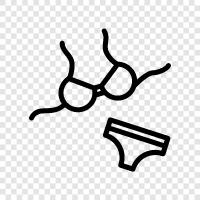 bikini, mayo, örtünme, giyinme ikon svg