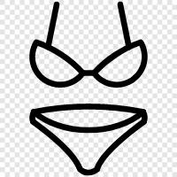 bikinis, bikini, swimwear, swimsuit store icon svg