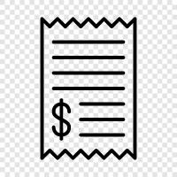 bill, receipt, payment, accounting icon svg