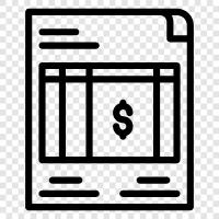 billing, tracking, payment, expenses icon svg