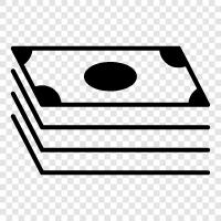 bills, money, counting, banking icon svg