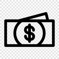 bills, money, cash advances, check cashing icon svg