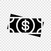 bills, coins, savings, investments icon svg