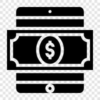 bills, currency, finance, credit icon svg