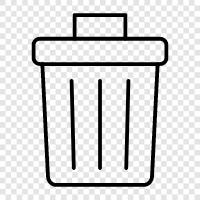 binoculars, garbage, garbage can, recycling icon svg