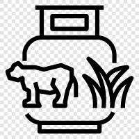 Biogasanlagen, Biogasproduktion, Biogasnutzung, Biogas symbol