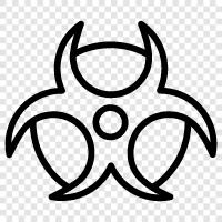 biohazardous, hazardous, hazardous material, hazardous waste icon svg