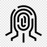 biometrischer Zugang, Palmdruckzugang, Gesichtsdruckzugang, Irisdruck symbol