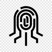 biometrischer Zugriff, Authentifizierung, Sicherheit, Registrierung symbol