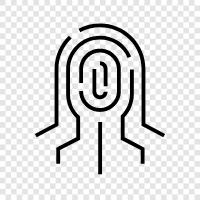 biometrischer Zugang, Gesichtserkennung, NetzhautScanning, FingerabdruckZugang symbol