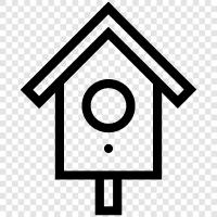 bird house, bird feeder, birdbath, birdhouse plans icon svg