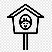 birdhouses, backyard, garden, small icon svg