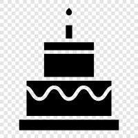 Geburtstag, Geburtstagstorte, Kuchendekoration, Geburtstagsparty symbol