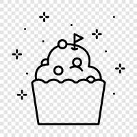 birthday cake, cupcakes, birthday, party icon svg