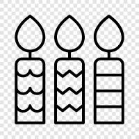 birthday cake candles, birthday scented candles, birthday candles icon svg