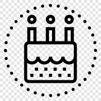 birthday cake, cake for a party, Celebration cake icon svg