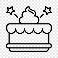 birthday cake, chocolate cake, lemon cake, vanilla cake icon svg