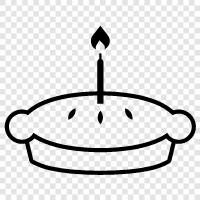 birthday cake, birthday cake recipe, birthday pie crust, birthday pie filling icon svg