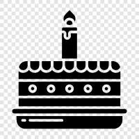 doğum günü pastası, kek dekorasyonu, kek fikirleri, kek tarifleri ikon svg