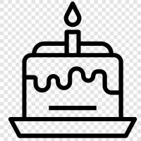 birthday cake recipe, birthday cake ideas, birthday cake instructions, birthday cake decorations icon svg