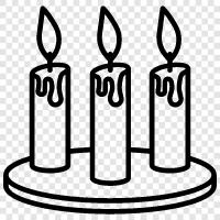 birthday candles, favor candles, wedding candles, thank you candles icon svg