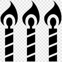 birthday candles, christmas candles, votives, scents icon svg