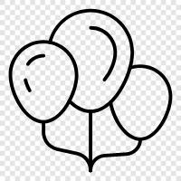 birthday, children, helium, party icon svg