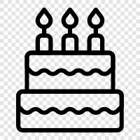 doğum günü, kek dekorasyonu, doğum günü pastası, doğum günü pastası tarifi ikon svg