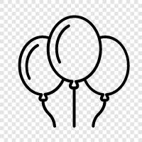 birthday, helium, party, children icon svg