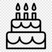 doğum günü, kek, tatlı, doğum günü partisi ikon svg