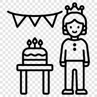 birthday, celebrating, children, party icon svg