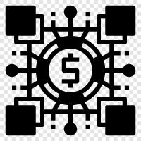 Bitcoin, Ethereum, smart contracts, cryptocurrency icon svg