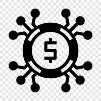 bitcoin, virtual money, altcoin, cryptocurrency icon svg