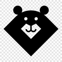 black bear, brown bear, grizzly bear, polar bear icon svg