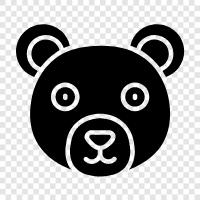 black bear, brown bear, grizzly bear, Kodiak bear icon svg