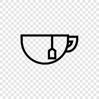 schwarz, grün, weiß, Koffein symbol