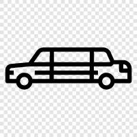 black car, chauffeur, luxury car, Limousine icon svg