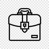 black, leather, briefcase, red icon svg