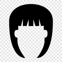 black hair, brown hair, blonde hair, red hair icon svg