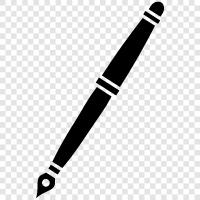 black ink, ballpoint pen, fountain pen, fine point pen icon svg