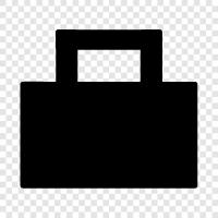 black, leather, briefcase, briefcases icon svg