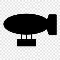 blimp, hot air balloon, airship, airship Christensen icon svg